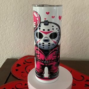 - “Be Mine” Jason 20 oz Straight Skinny
Tumbler with Plastic Lid and Str…